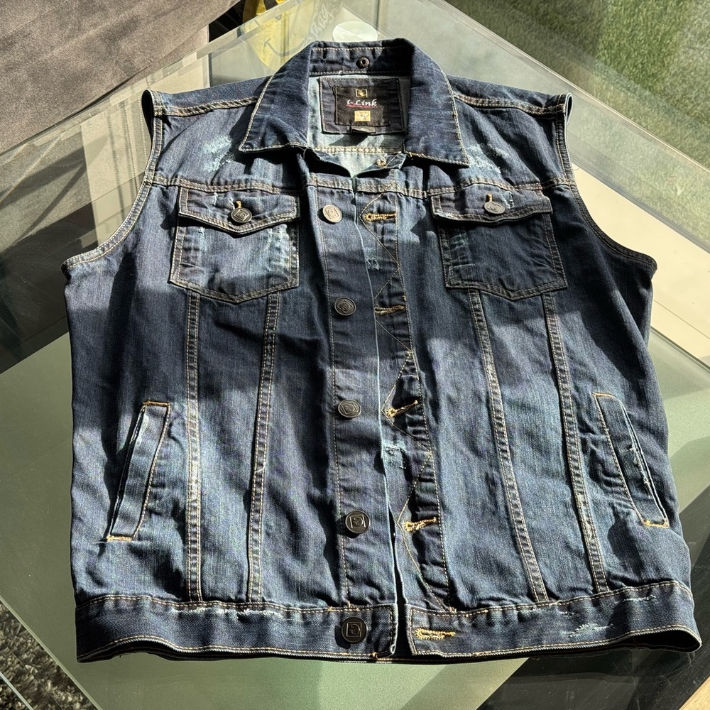 Dark Blue Jean Men’s Vest!